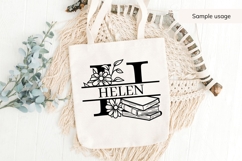 Book Lover Split Monogram SVG Bundle 26 Letters Product Image 9