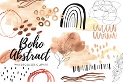 Watercolor clipart abstract boho elements Product Image 1