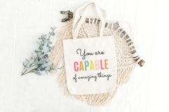 You are capable of amazing things| positive affirmation svg Product Image 5