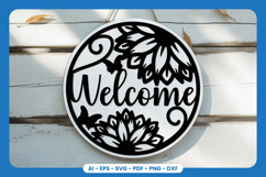 Welcome Sign Lasercut - Round Sign Lasercut Product Image 1