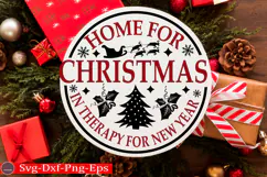 Christmas Round sign Svg holiday quotes Svg design Christmas Product Image 1