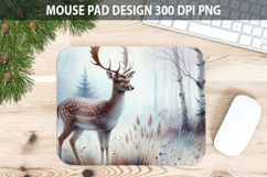 Watercolor Deer Mouse pad Sublimation - Animal PNG Design Product Image 1