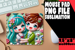 Joyful Desk Pad Sublimation PNG, 3D Characters Product Image 1