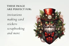 Steampunk Santa Claus Clipart, Santa Claus steampunk png Product Image 3
