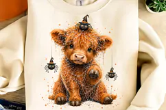 Halloween Highland Cow PNG, Halloween Highland Cow PNG Product Image 8