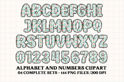 Christmas Alphabet png clipart, christmas letters doodle Product Image 3