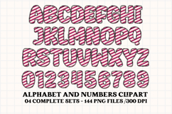 Valentine Alphabet Clip Art, valentines day letters doodle Product Image 3
