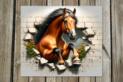 Horse & wall | 4 skinny tumbler Sublimation designs PL2 Product Image 5