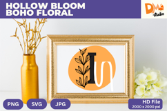 Hollow Bloom Boho Floral Monogram Product Image 1