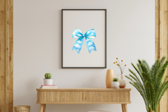 Soft Blue Cloudy Sky Coquette Bow Clipart Product Image 8