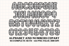 Geometric Alphabet png clipart, geometric doodle letters Product Image 3