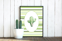 Watercolor Cactus Seamless Patterns Product Image 9