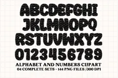 Neon Glitter Alphabet png clipart,neon glitter letter doodle Product Image 3