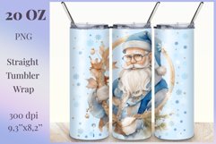 Christmas Sublimation Tumbler Design, Watercolor Santa Claus Product Image 1