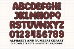 Fall Autumn Alphabet png clipart, fall autumn letters doodle Product Image 3