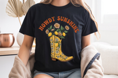 Howdy Sunshine PNG Cowboy Boot Western Sublimation Product Image 8