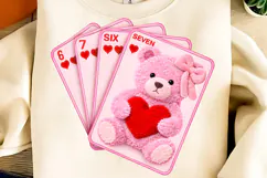 Playing Cards Valentine 6 7 PNG, Preppy 67 Six Seven PNG Product Image 5