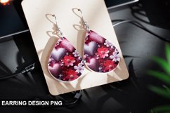 Valentines Day Teardrop Sublimation- Valentines Day Earring Product Image 1