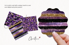 Seamless Preppy Purple Digital Paper Product Image 3