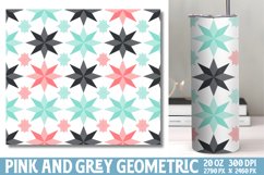 Pink and Grey Geometric Papers Tumbler Wrap Product Image 1