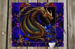 Stained glass dragon | 8 Skinny tumbler sublimation designs Product Image 9