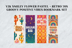 Printable Y2K Smiley Flower &amp; Retro 70s Groovy Bookmark Set Product Image 9