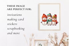 colorful Christmas snowman clipart, snowman sublimation Product Image 3