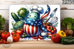 4th of July kitchen Cutting Board - Patriotic Cutting Board Product Image 1
