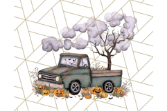 Halloween Cottagecore Truck PNG Clipart, Fall Style Clip Art Product Image 5