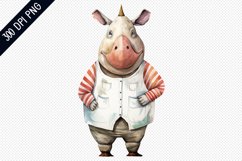 Cute Cartoon Rhino Sublimation - Rhino Sublimation Design Product Image 1