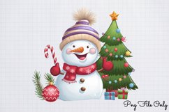 Winter Snowman Christmas Clipart Bundle PNG Product Image 10