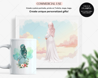 Pregnant Muslim Woman Clipart Portrait Creator Product Image 5