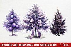 Lavender And Christmas Tree Sublimation Clipart Product Image 1