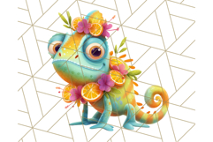 Tropical Fruit Party Animals PNG Clipart, Cute Summer Animal Product Image 5