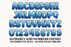 Christmas Alphabet png clipart, christmas doodle letters Product Image 3