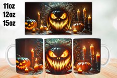 Halloween Pumpkins Mug Wrap Sublimation 11oz, 12oz, 15oz Product Image 1