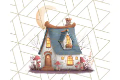 Whimsical Cottagecore Cottage PNG Clipart, Fairy House Png Product Image 5