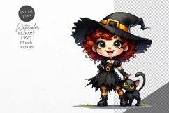 Halloween clipart, Witch clipart, Autumn clipart Product Image 1