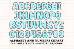 Unicorn Alphabet png clipart, unicorn letters doodle Product Image 3