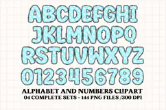 Unicorn Alphabet png clipart, unicorn letters doodle Product Image 3