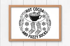Hot Cocoa And Fuzzy Socks Svg, Christmas Hot Chocolate Svg. Product Image 7