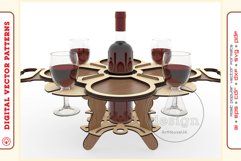 Wine Serving Tray - laser cutting file - Glowforge ready SVG Product Image 9