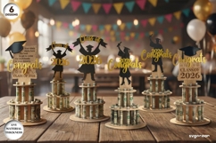 Graduation Money Cake SVG Bundle | Glowforge | Laser Cut Product Image 1