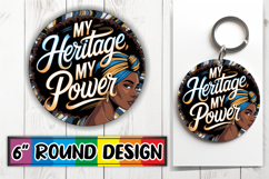 Sweet Round Ornaments Design, Black Woman Product Image 1