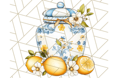 Mediterranean Cottagecore Kitchen PNG Clipart with Lemons Product Image 5