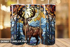 Christmas Stained Glass deer Tumbler Design Product Image 1