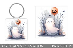 Cute Ghost Keychain Design. Cute Balloon Keychain Product Image 1