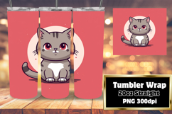 FASHIONABLE 20oz Tumbler Design , Cute Cat Product Image 1