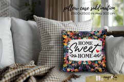 Pillow case HOME SWEET HOME sublimation design png Product Image 1