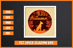 Great Dane Dog shadow box, Pet Shadow Box SVG, 3D Paper Cut Product Image 1